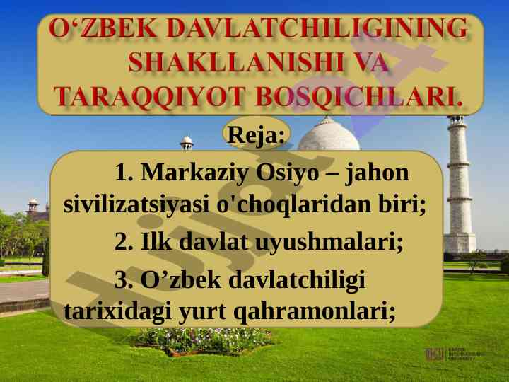 Markaziy osiyo tarixidagi qadimiy davlatlar