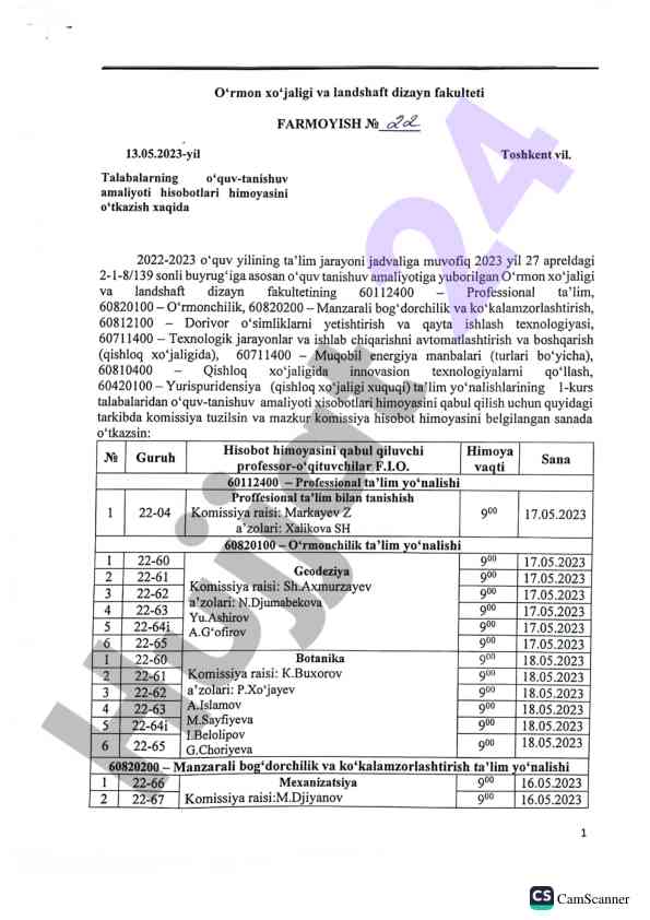 Kamscanner ilovasi bilan ishlash usullari