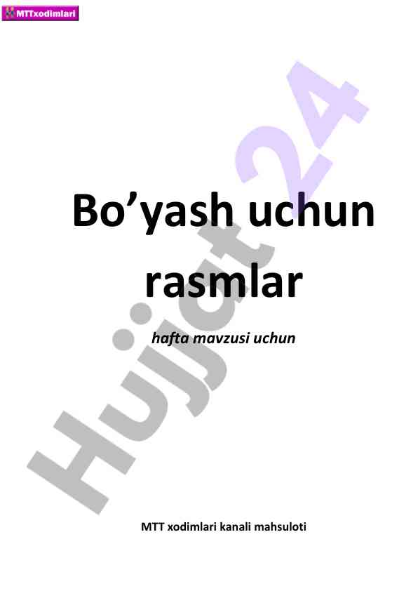Rasmlar hafta mavzusi uchun bo’yash texnikalari