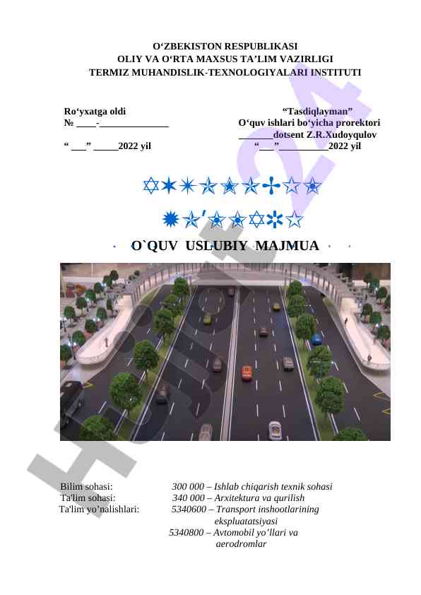 Termiz muhandislik-texnologiyalari institut o‘quv qullanmasi