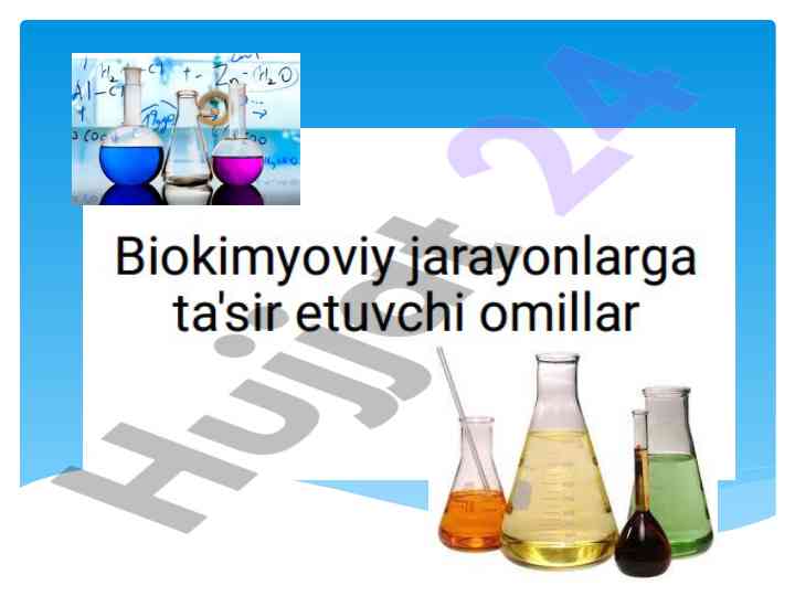 Biokimyoviy reaksiyalar va katalizatorlar haqida ma’lumotlar