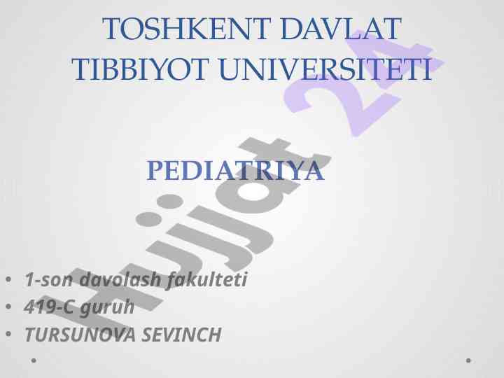 Nospetsifik yarali kolit tasnifi va rivojlanish