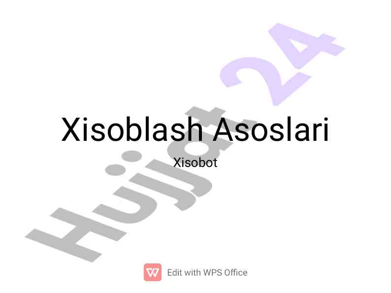 Xisoblash asoslari mantiqiy sxemalar tahlili