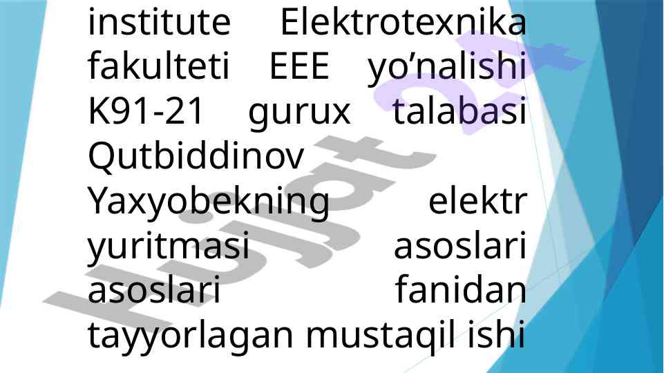 Elektr yuritmasi asoslari: kb 95-34 press dastgohi