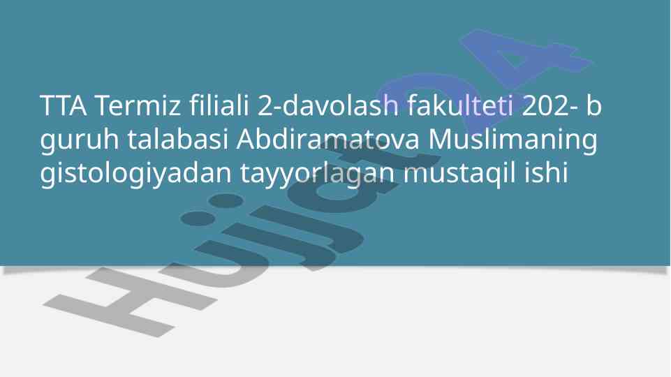 Hazmlanish jarayonining endokrin boshqariluvi