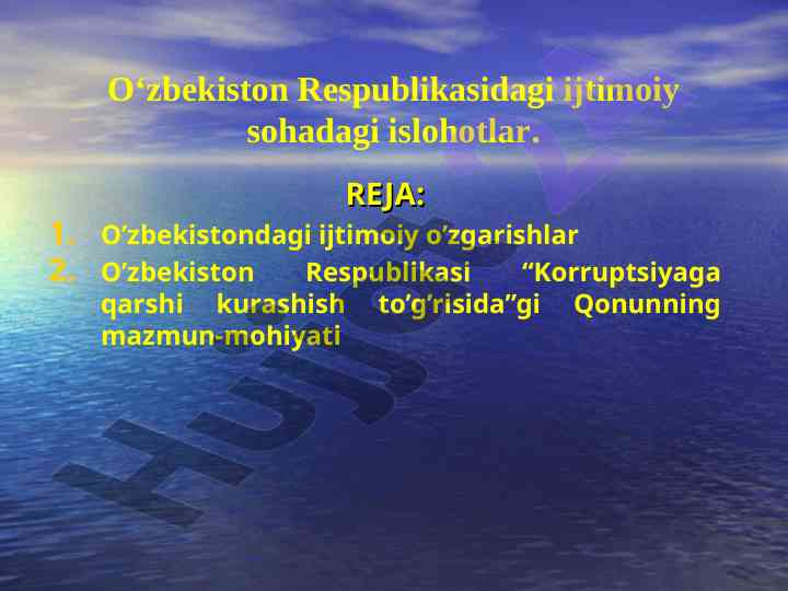 O‘zbekiston ijtimoiy soha islohotlari tahlili