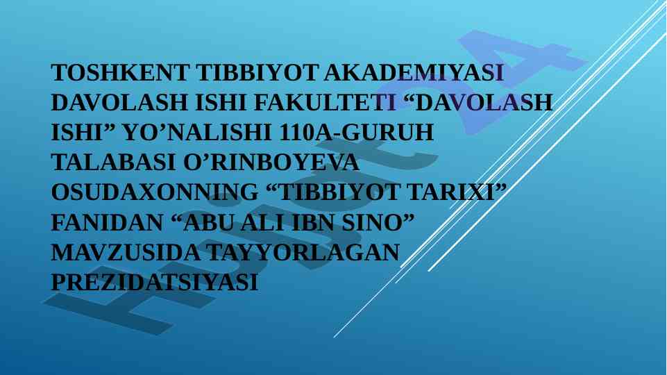 Abu ali ibn sino histories and contributions
