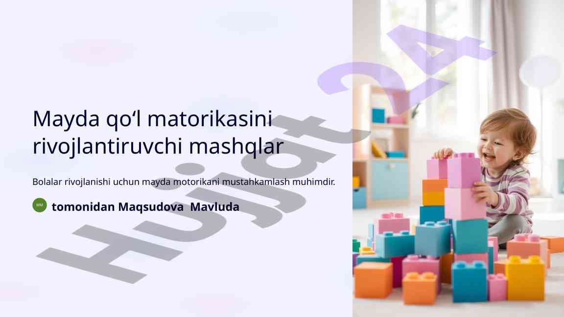 Mayda qoʻl matorikasini rivojlantiruvchi mashqlar