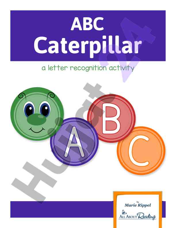 Engaging abc caterpillar letter recognition activity