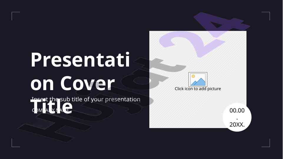 Company name presentation cover title overview