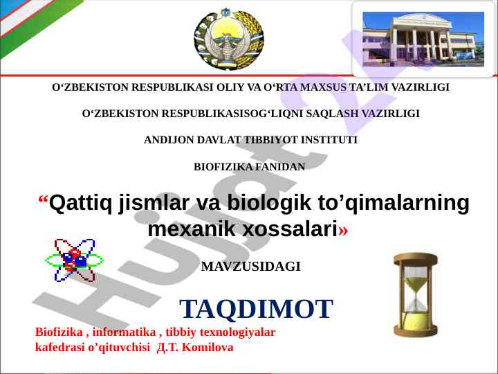 Qattiq jismlar va biologik to'qimalarning mexanik xossalari
