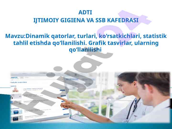 Dinamik qatorlar turlari va statistik tahlil