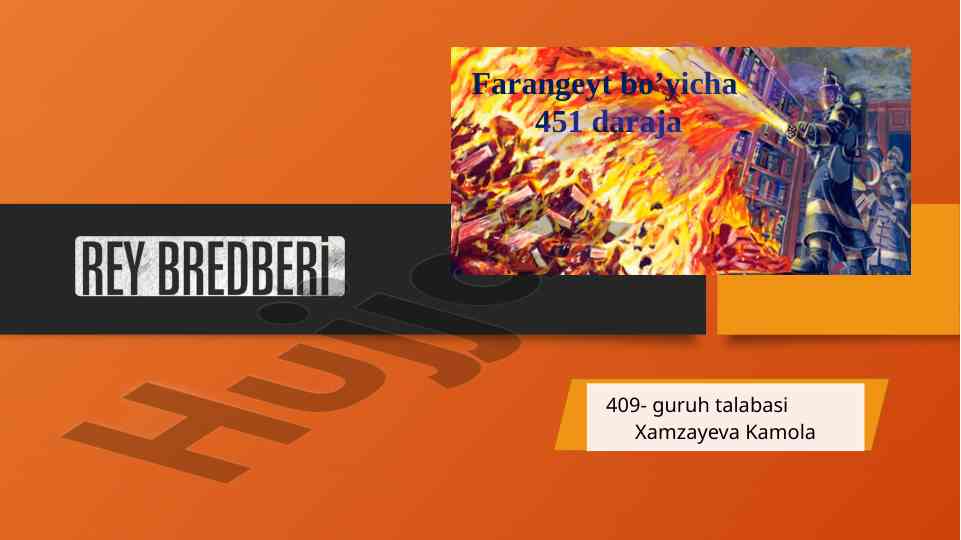 Rey bredberi: amerika yozuvchisi va merosi