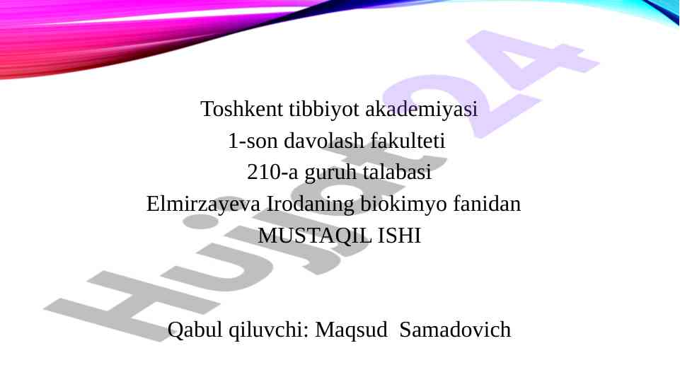 Katabolizmning umumiy yo‘llari va gipoenergetik holatlar