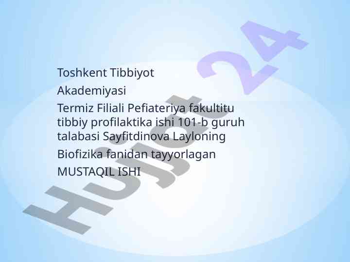 Bionika asoslari va uning inson hayotidagi o‘rni