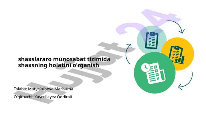 Shaxslararo munosabatda shaxsning ijtimoiy holati