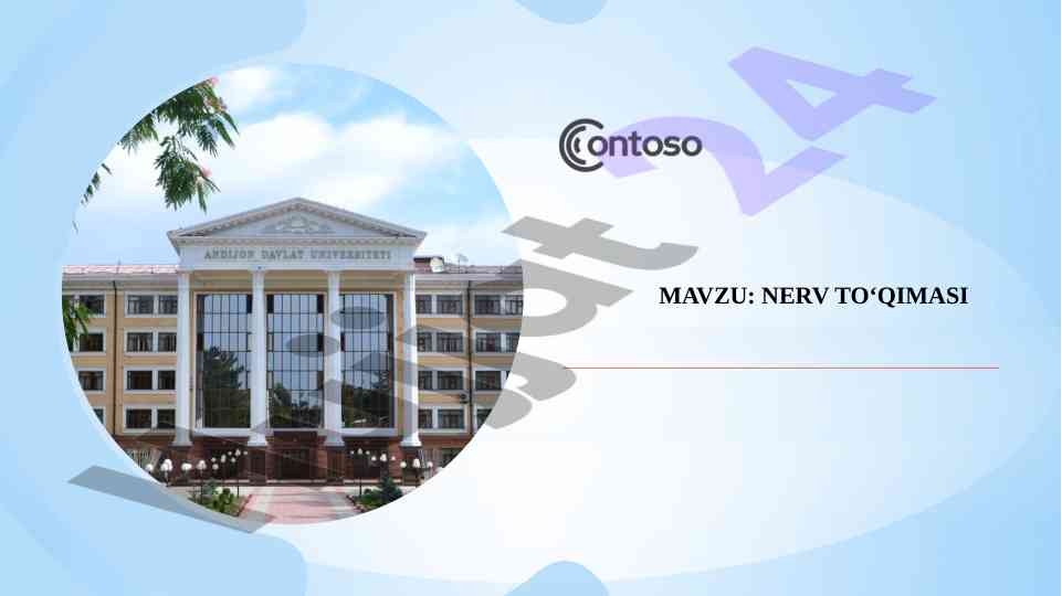Nerv to‘qimasi tarkibi xususiyatlari reja