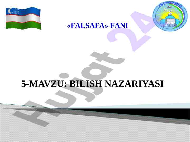 Bilish nazariyasi va falsafa asoslari