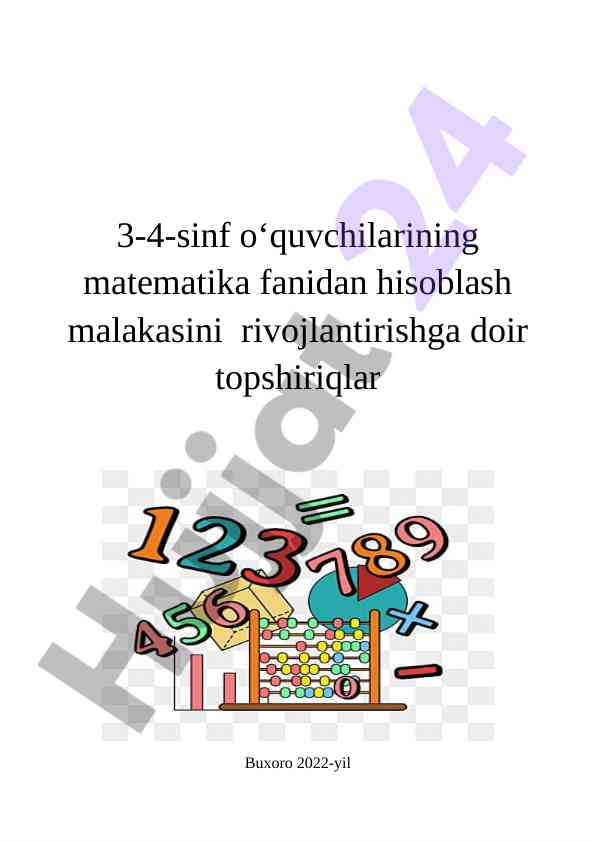 Boshlang‘ich Ta’limda Matematika Hisoblash Malakalari