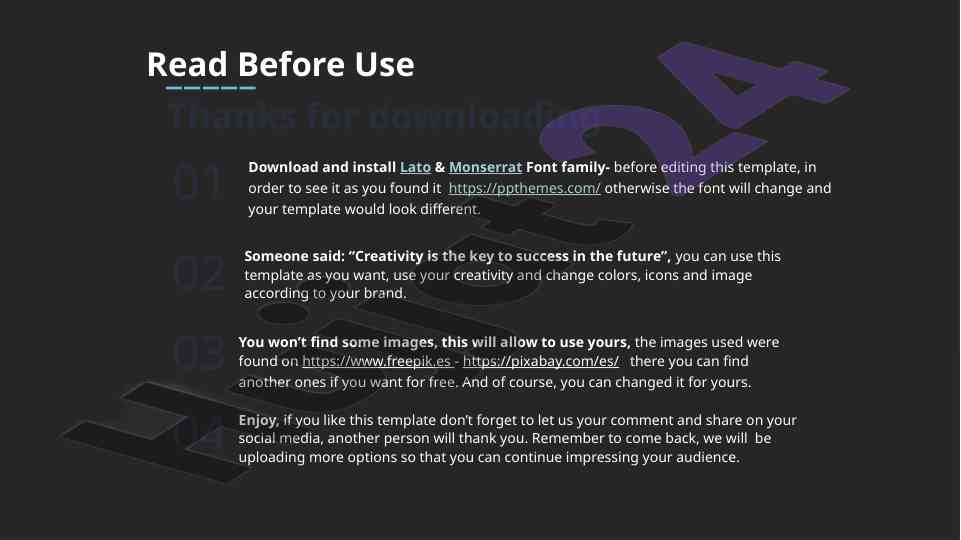 Creative template for engaging presentations