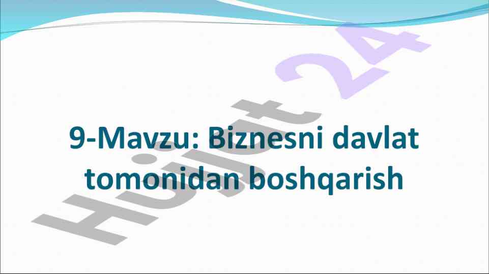 Davlat iqtisodiy siyosati asoslari va maqsadlari