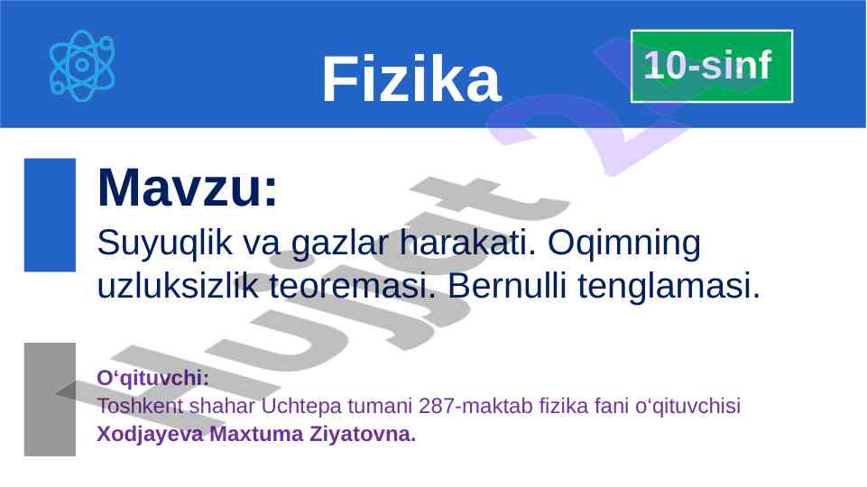 Suyuqlik va gazlar harakati teoremalari