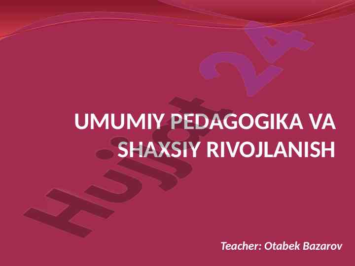 Tarbiya metodlari va vositalari bo'yicha o‘quv qo‘llanma