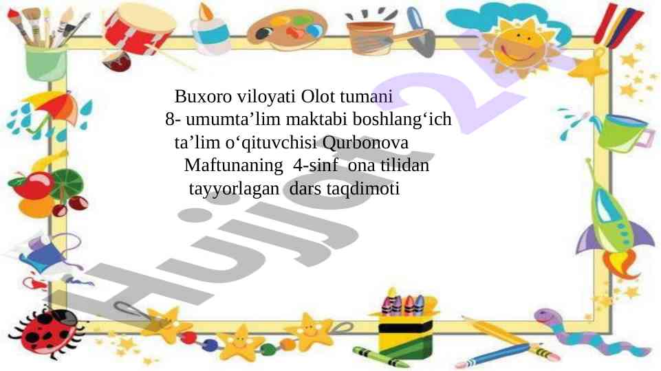 4-sinf ona tilidan dars taqdimoti mashqlar