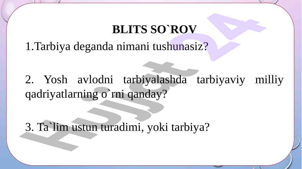 Gender yondashuvi bo‘yicha shaxsni o‘rganish