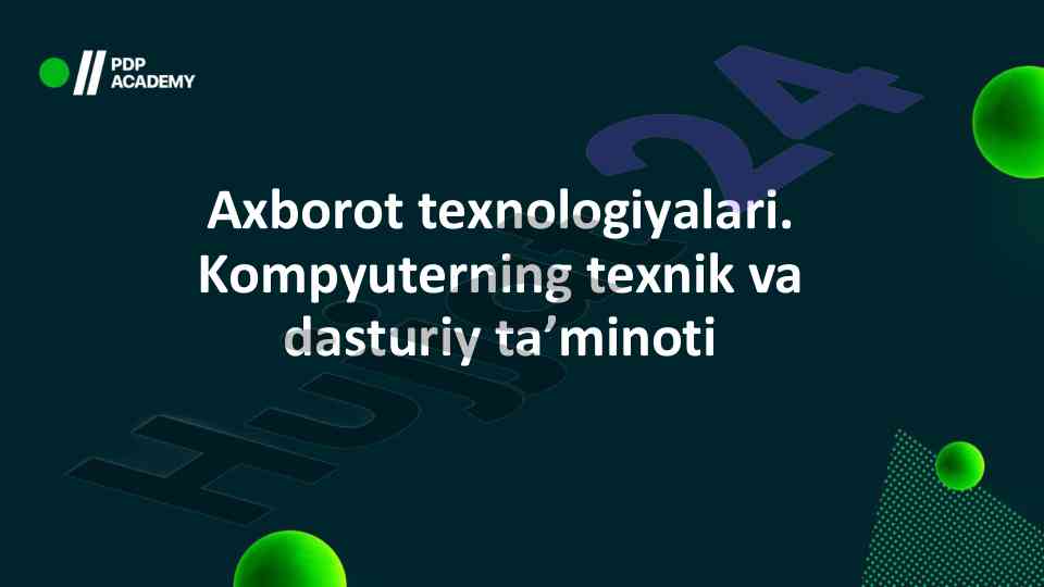 Axborot texnologiyalari bilan tanishing