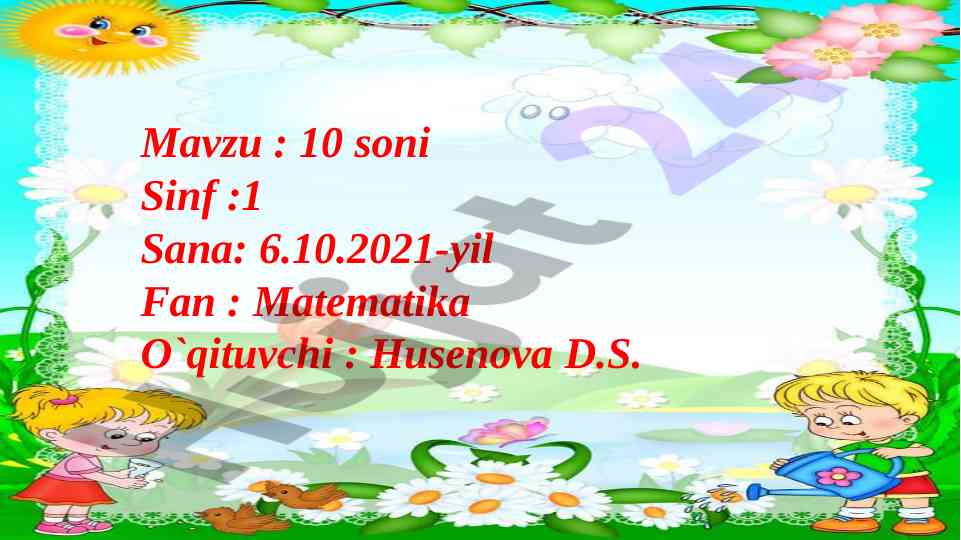 Sinf 1 uchun barmoqlar bilan sonlarni yasash
