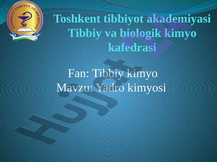 Yadro kimyosi tibbiy radiologiyada ishlatilishi