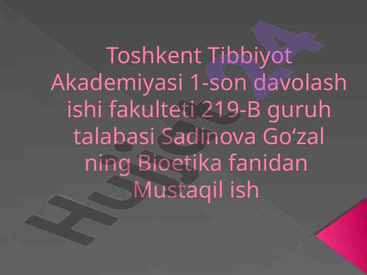 Bioetika ijtimoiy institut sifatida tahlil