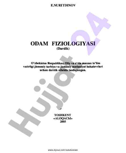 Odam fiziologiyasi darslik