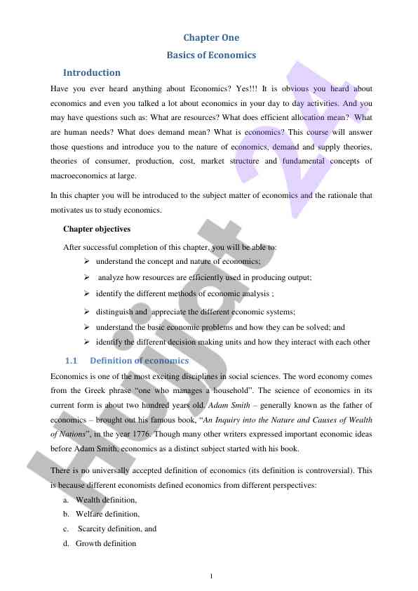 Basics of economics understanding key concepts