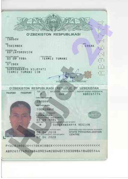 O'zbekiston respublikasi pasport ma'lumotlari