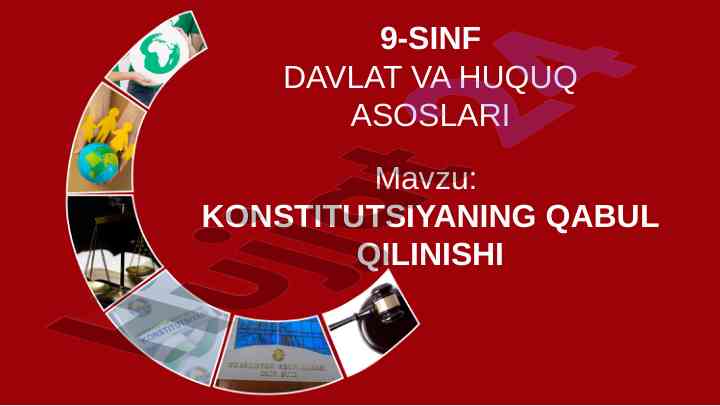 O‘zbekiston konstitutsiyasi qabul qilinishi haqida