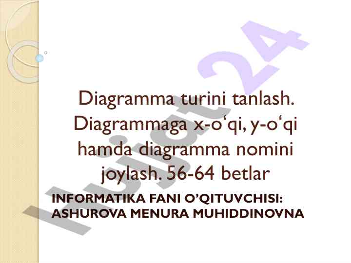 Diagrammalarni kiritish va o‘rganish asoslari