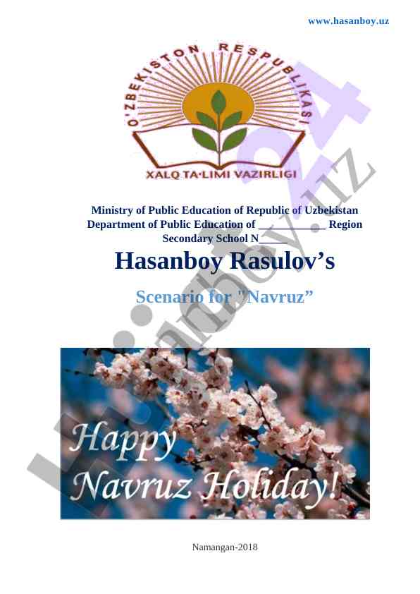 Navruz celebration scenario for schools