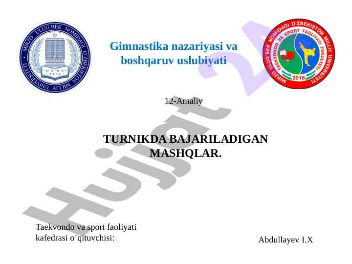 Turnikda bajariladigan mashqlar va salomatlik ta'siri