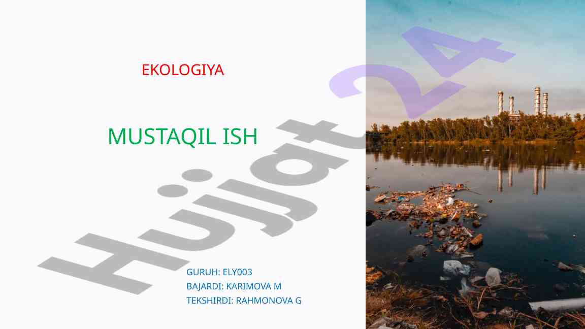 Daryo suvlarining transchegaraviy ifloslanishi muammolari