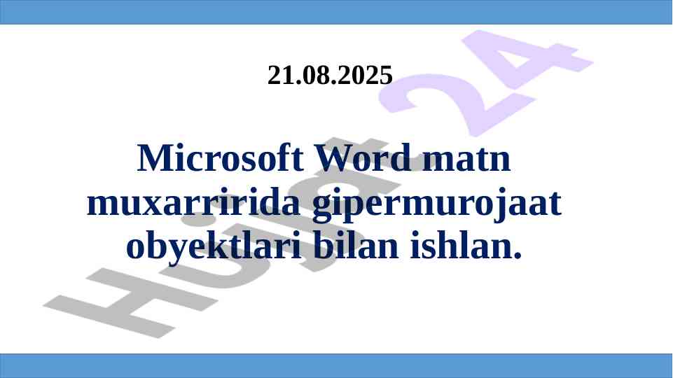 Gipermatn bilan ishlash usullari va xususiyatlari