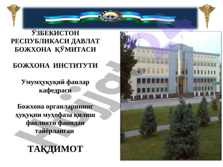 Bojxona organnarining huquqni muhofaza qilish faoliyati
