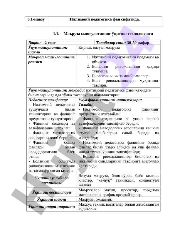 Ijtimoyi pedagogikaning tahlili va asoslari