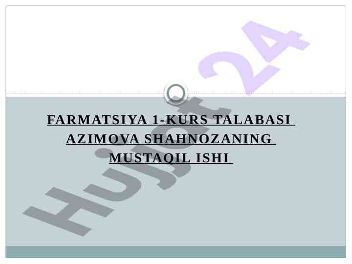 Hozirgi zamon ekologik muammolari tahlili