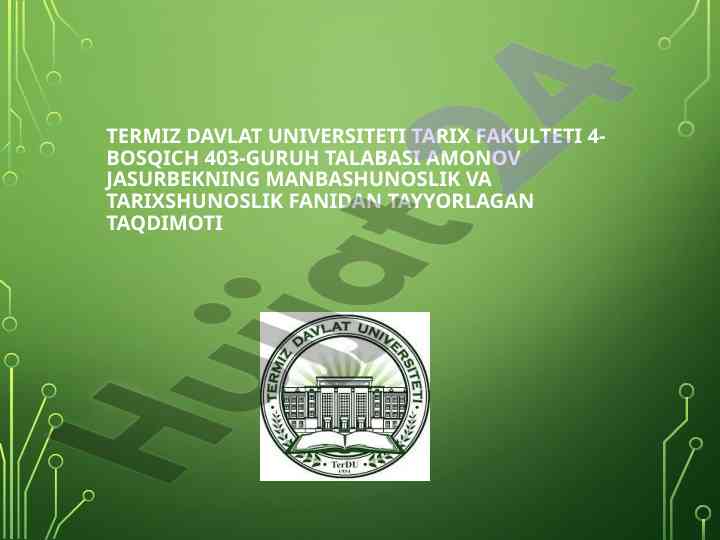 Forsiy tilda arab yozuvidan manbalar taqdimoti
