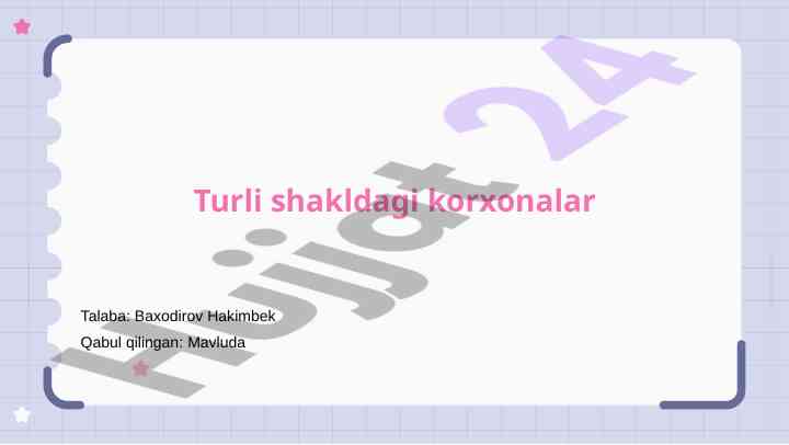 Turli shakldagi korxonalar va ularning turlari