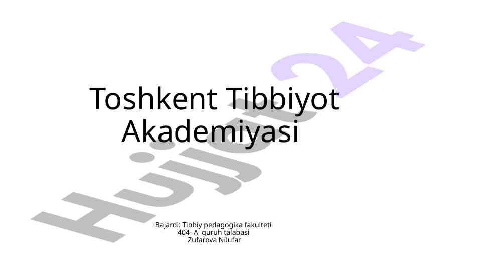 Cho’kishning laboratoriya tekshiruv usullari