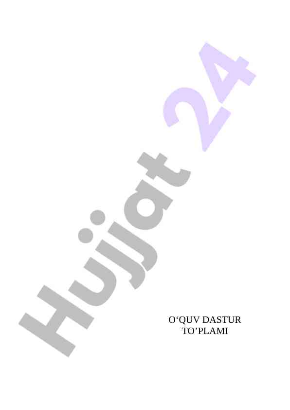 Tibbiy ijtimoiy ishlar o‘quv dasturi