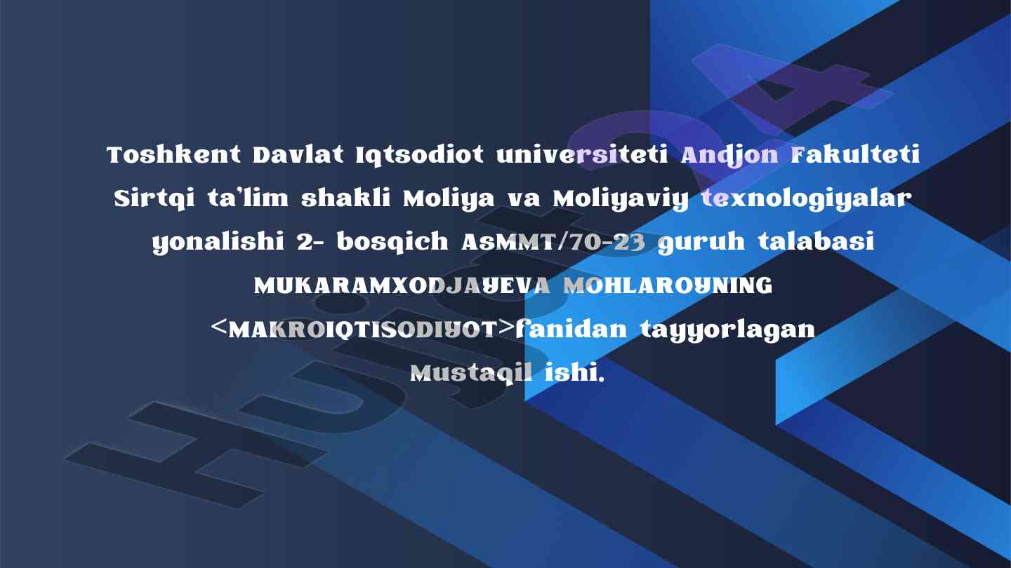 Tashqi savdo siyosati tahlili va takliflar